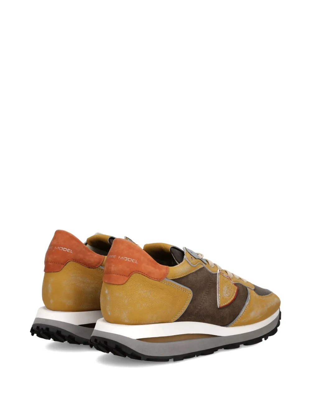 Philippe Model Paris Sneakers met colourblocking Bruin