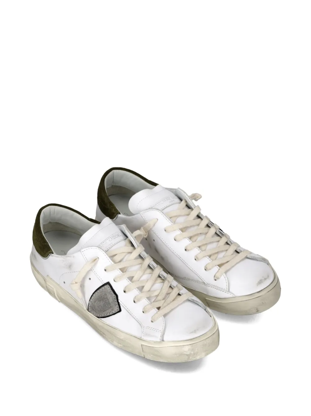 Philippe Model Paris scuffed leather sneakers White