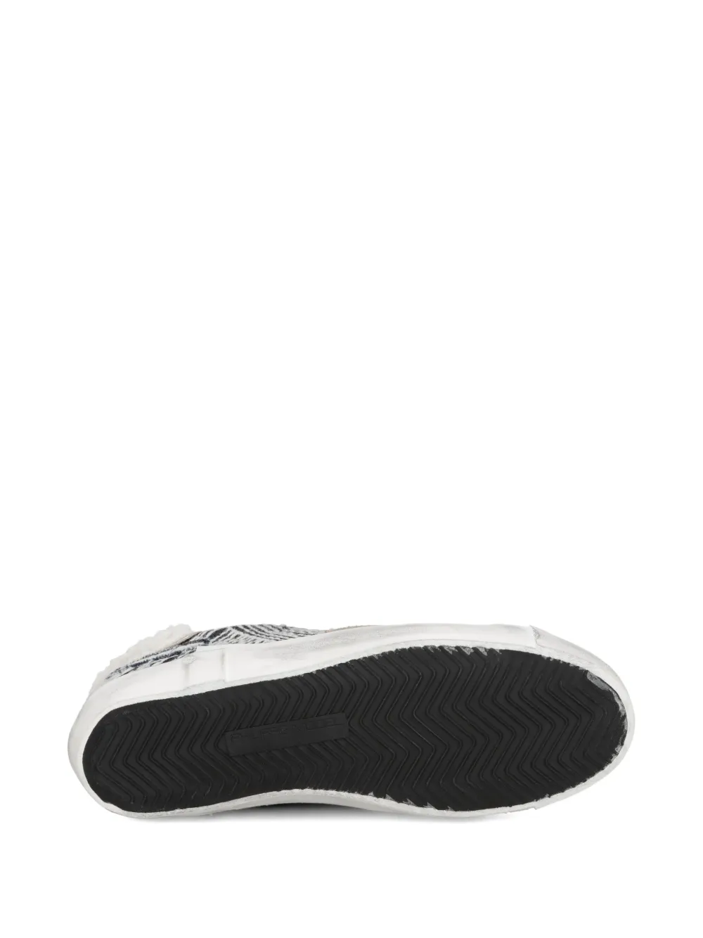 Philippe Model Paris shearling-trim sneakers Blue