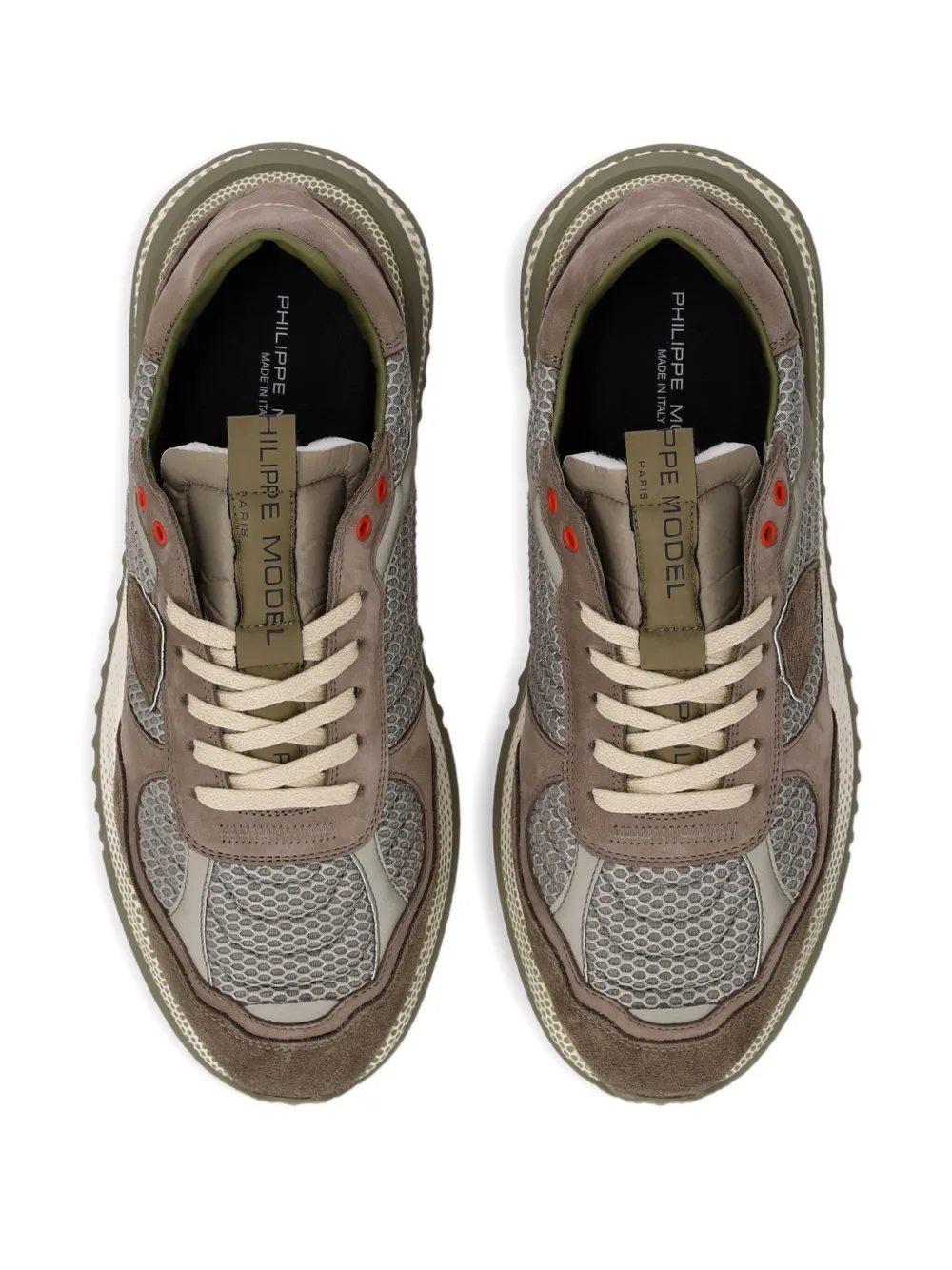 Philippe Model Paris mesh-panelled running sneakers Brown