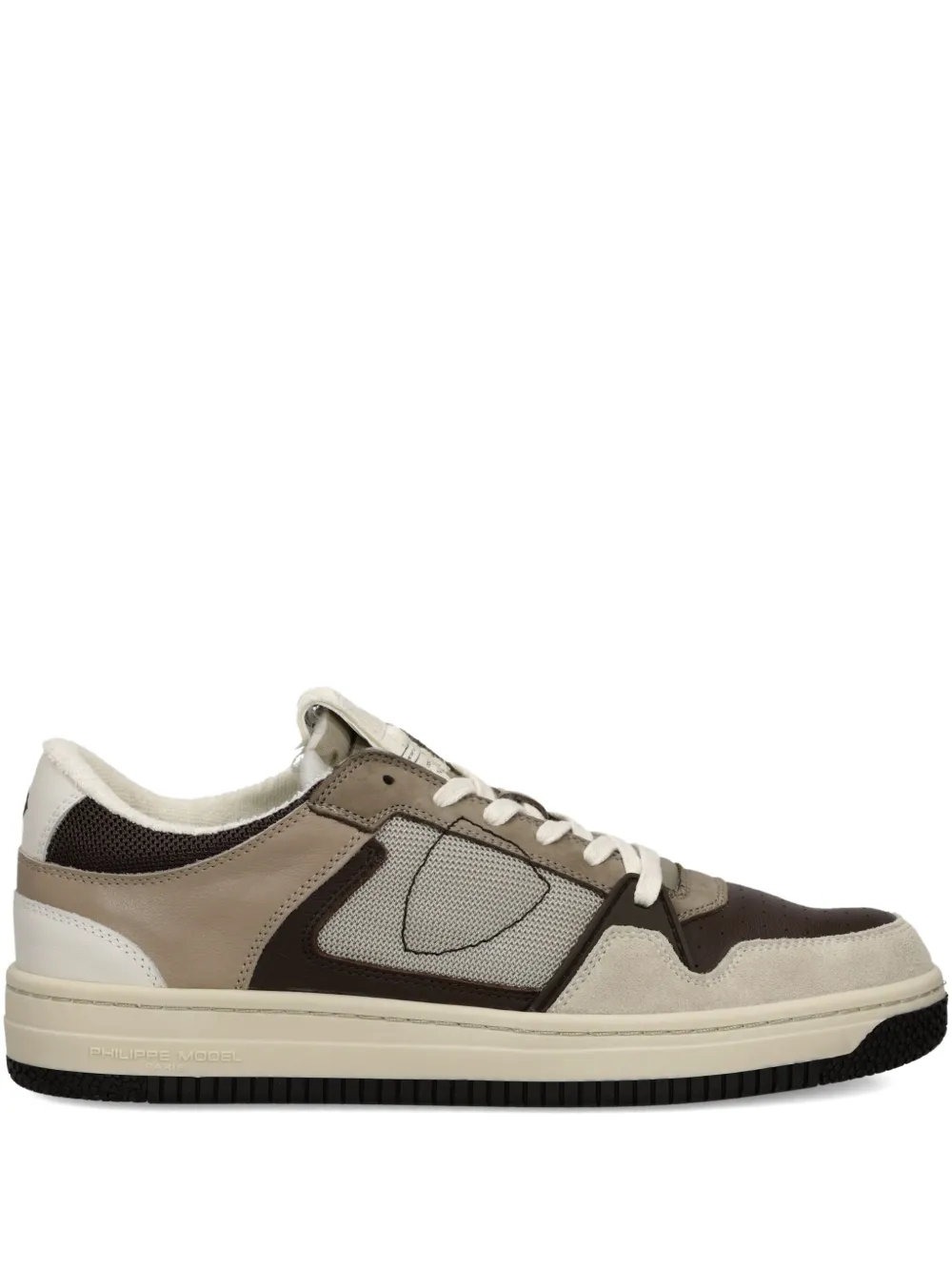 Philippe Model Paris panelled low-top sneakers Brown