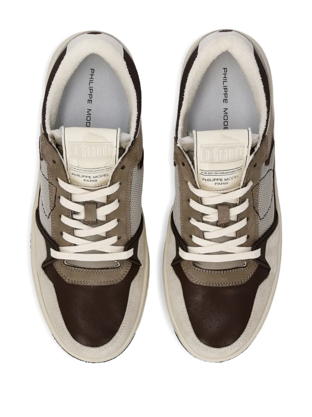 Philippe Model Paris Sneakers met vlakken Bruin