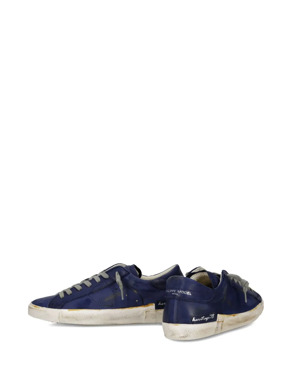 Philippe Model Paris Prsx gerafelde leren low-top sneakers Blauw