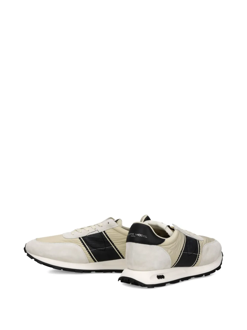 Philippe Model Paris Sneakers met suède vlakken Beige