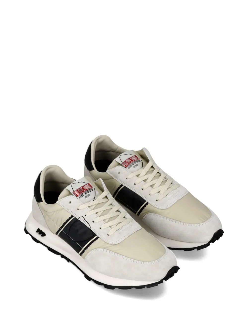 Philippe Model Paris Sneakers met suède vlakken Beige