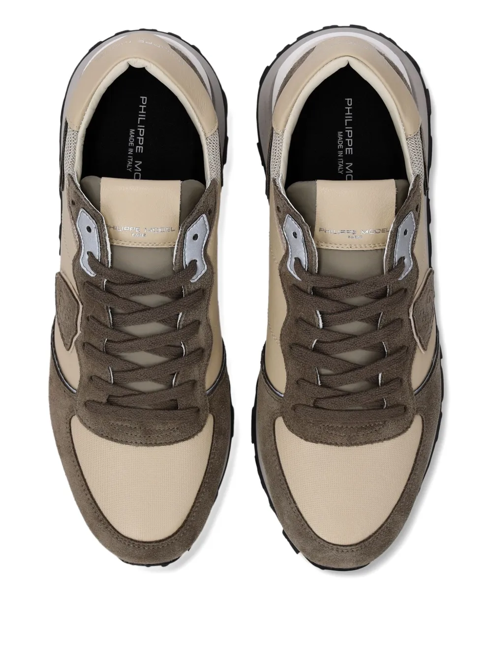 Philippe Model Paris Tropaz Haute suede-panel sneakers Neutrals