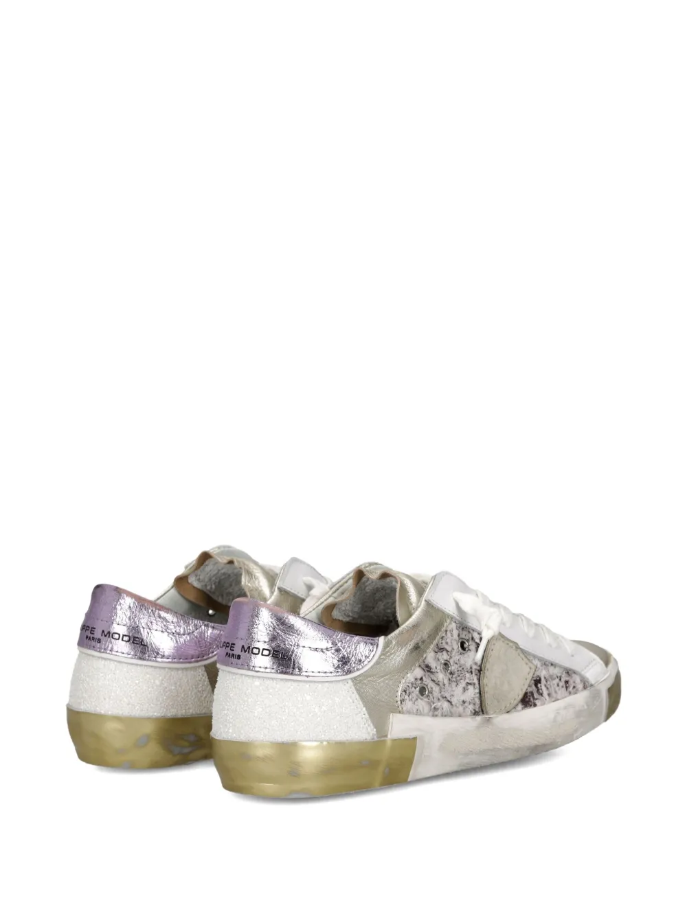 Philippe Model Paris distressed leather sneakers White