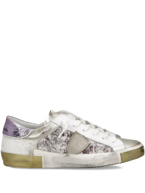 Philippe Model Paris distressed leather sneakers