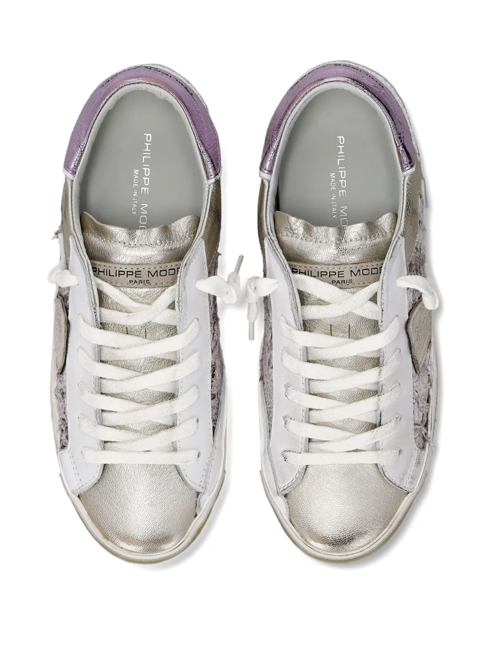 Philippe Model Paris distressed leather sneakers White