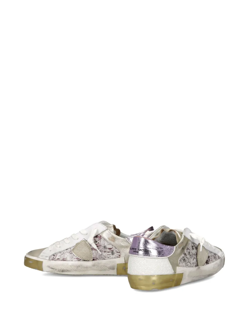 Philippe Model Paris distressed leather sneakers White