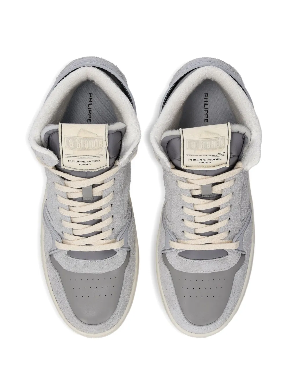 Philippe Model Paris La Grande high-top suede sneakers Grey