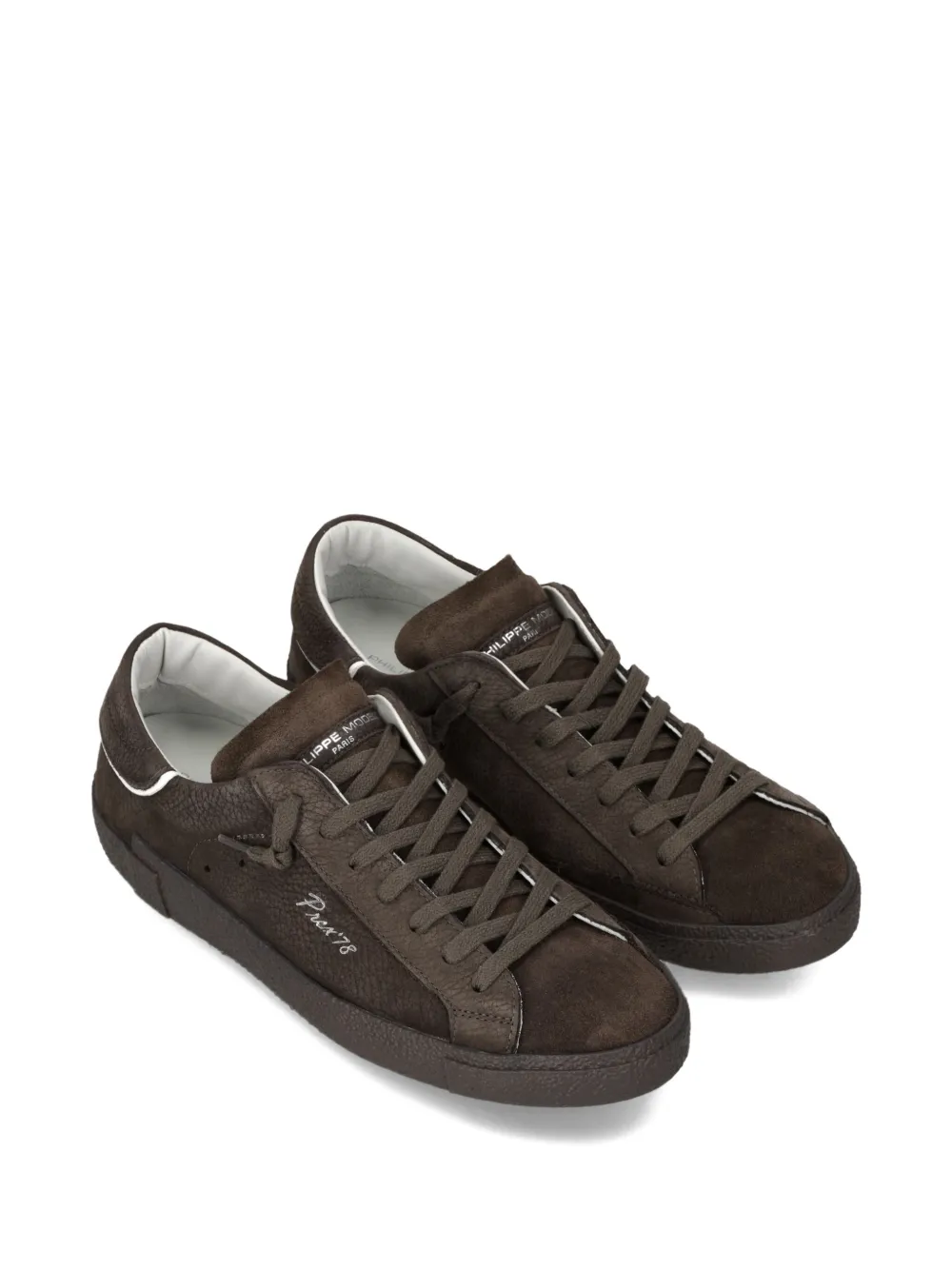 Philippe Model Paris Suède sneakers Bruin