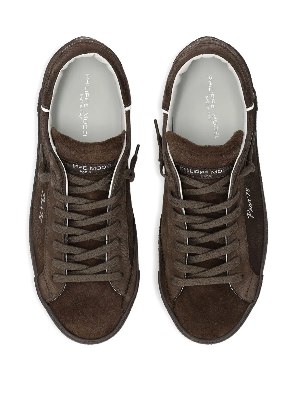 Philippe Model Paris Suède sneakers Bruin