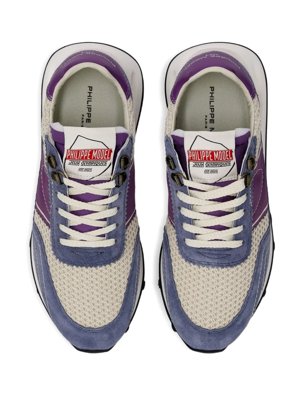 Philippe Model Paris Tour mesh-panel suede sneakers Purple