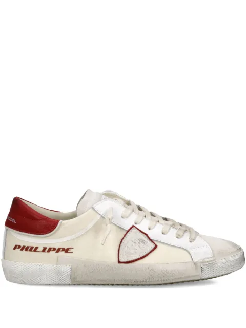 Philippe Model Paris suede-panelled low-top sneakers