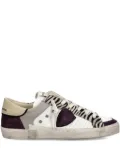 Philippe Model Paris zebra-stripe panelled sneakers - White
