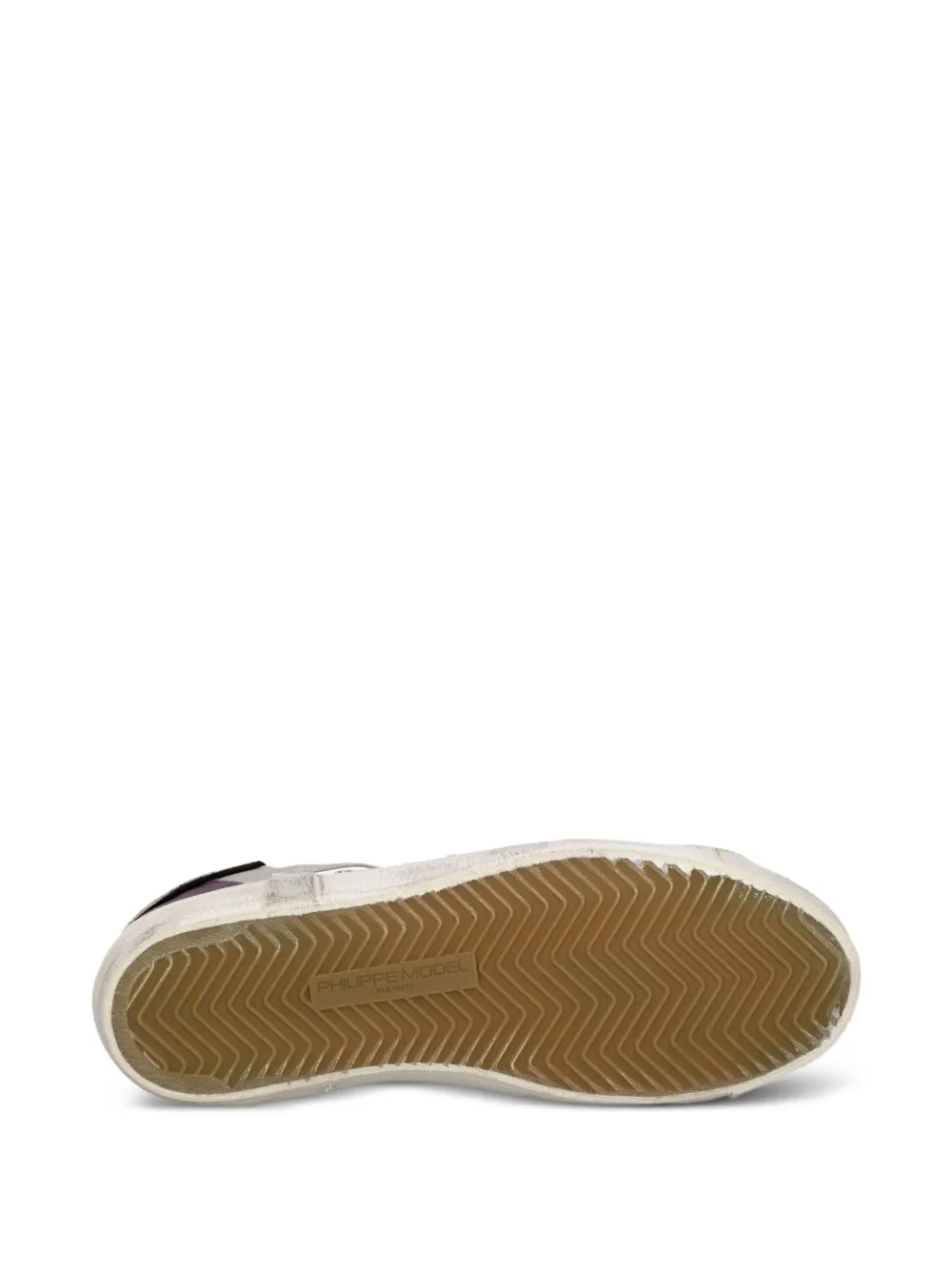 Philippe Model Paris zebra-stripe panelled sneakers White