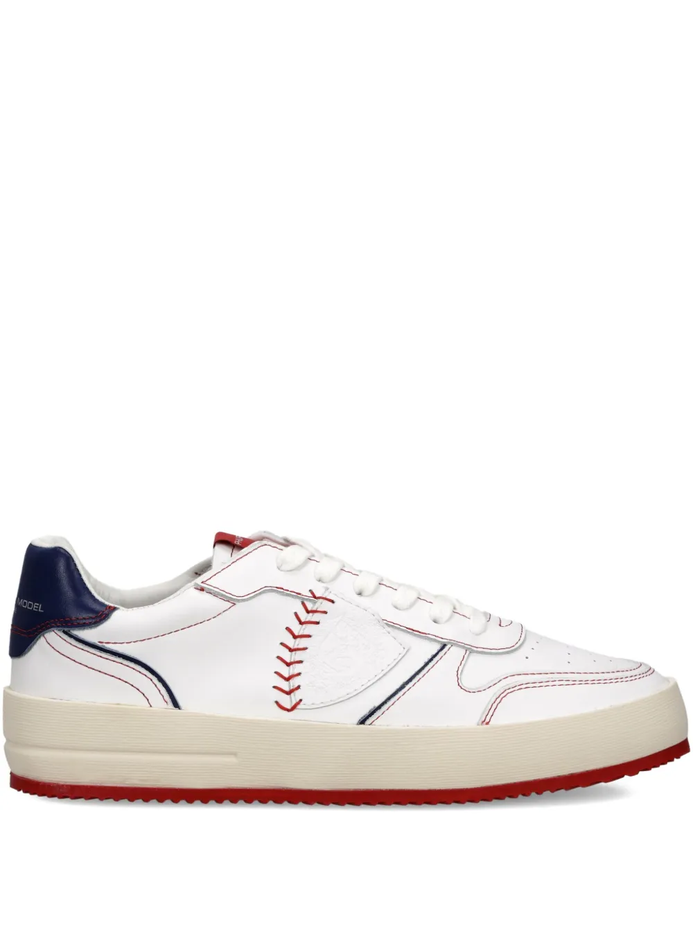 Philippe Model Paris Nice sneakers met plateauzool en stiksel Wit