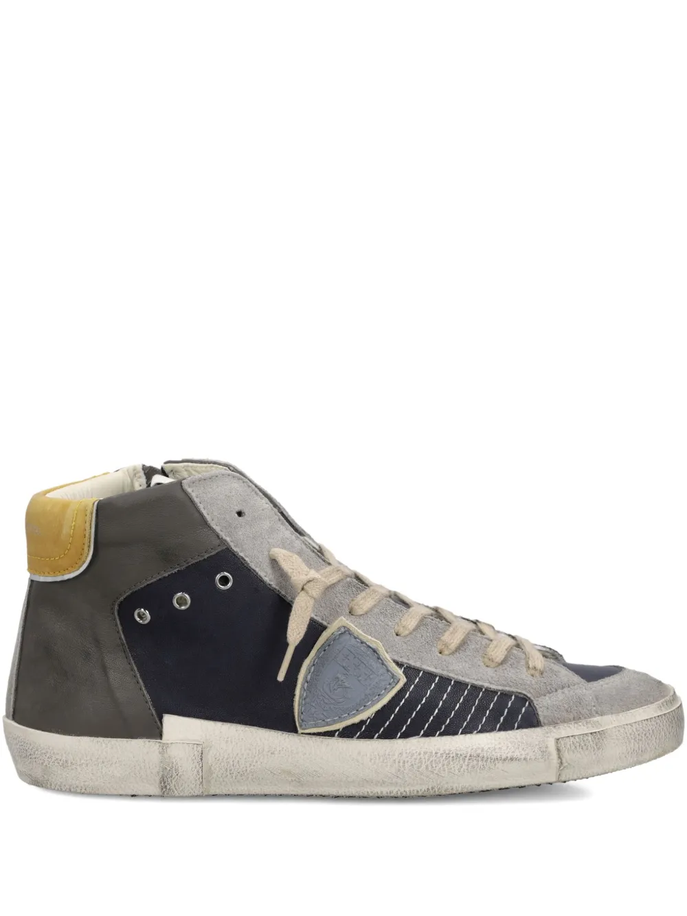 Philippe Model Paris Prsx panelled high-top sneakers Grey