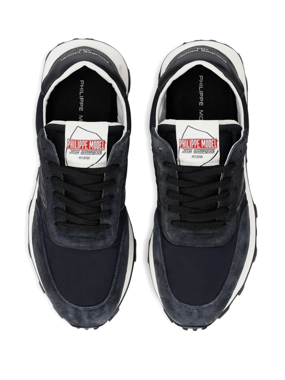 Philippe Model Paris Tour suede-panelled sneakers Black