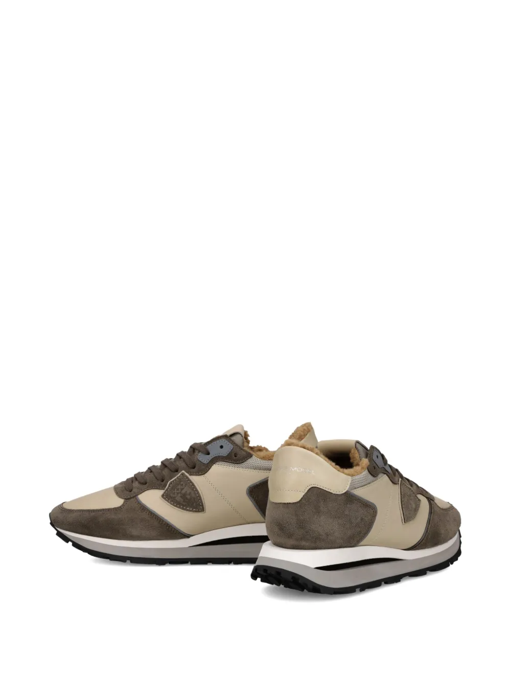 Suede-Panelled Running Sneakers