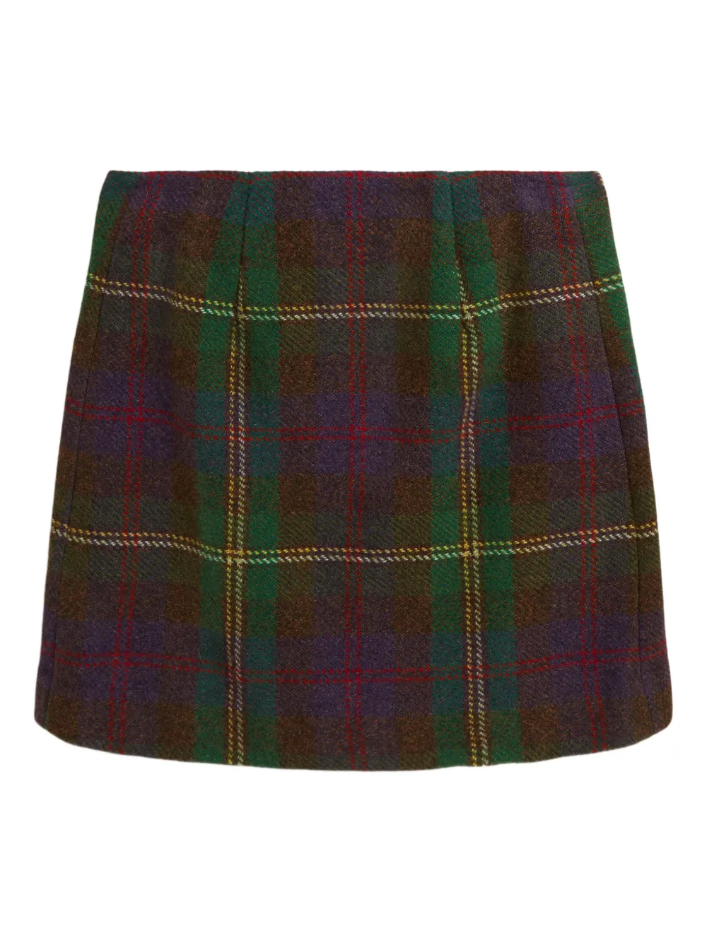 POLO RALPH LAUREN KIDS Geruite mini-rok met franje Paars