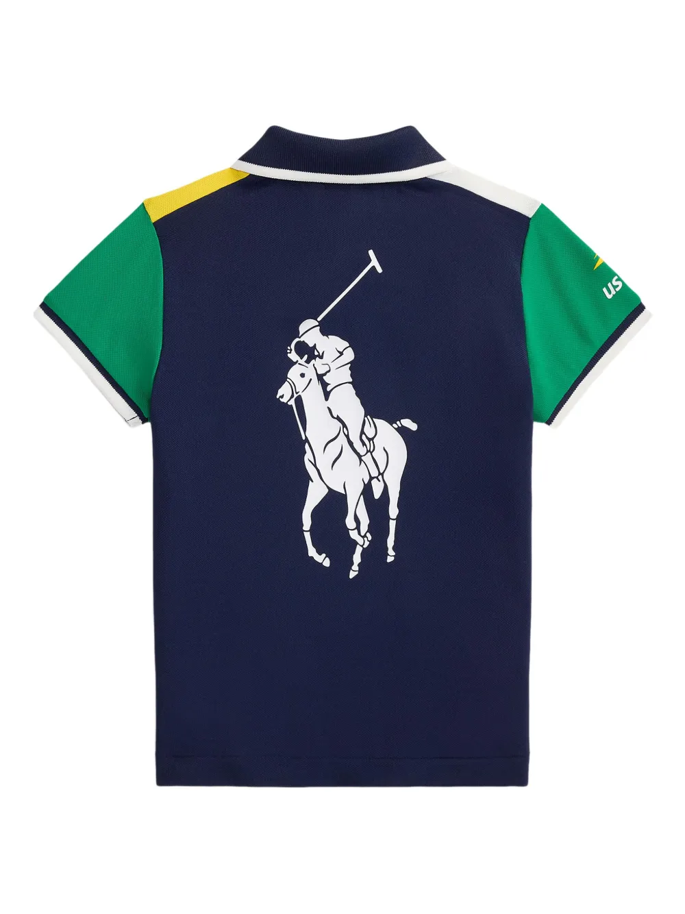 POLO RALPH LAUREN KIDS colour-block polo shirt Blauw