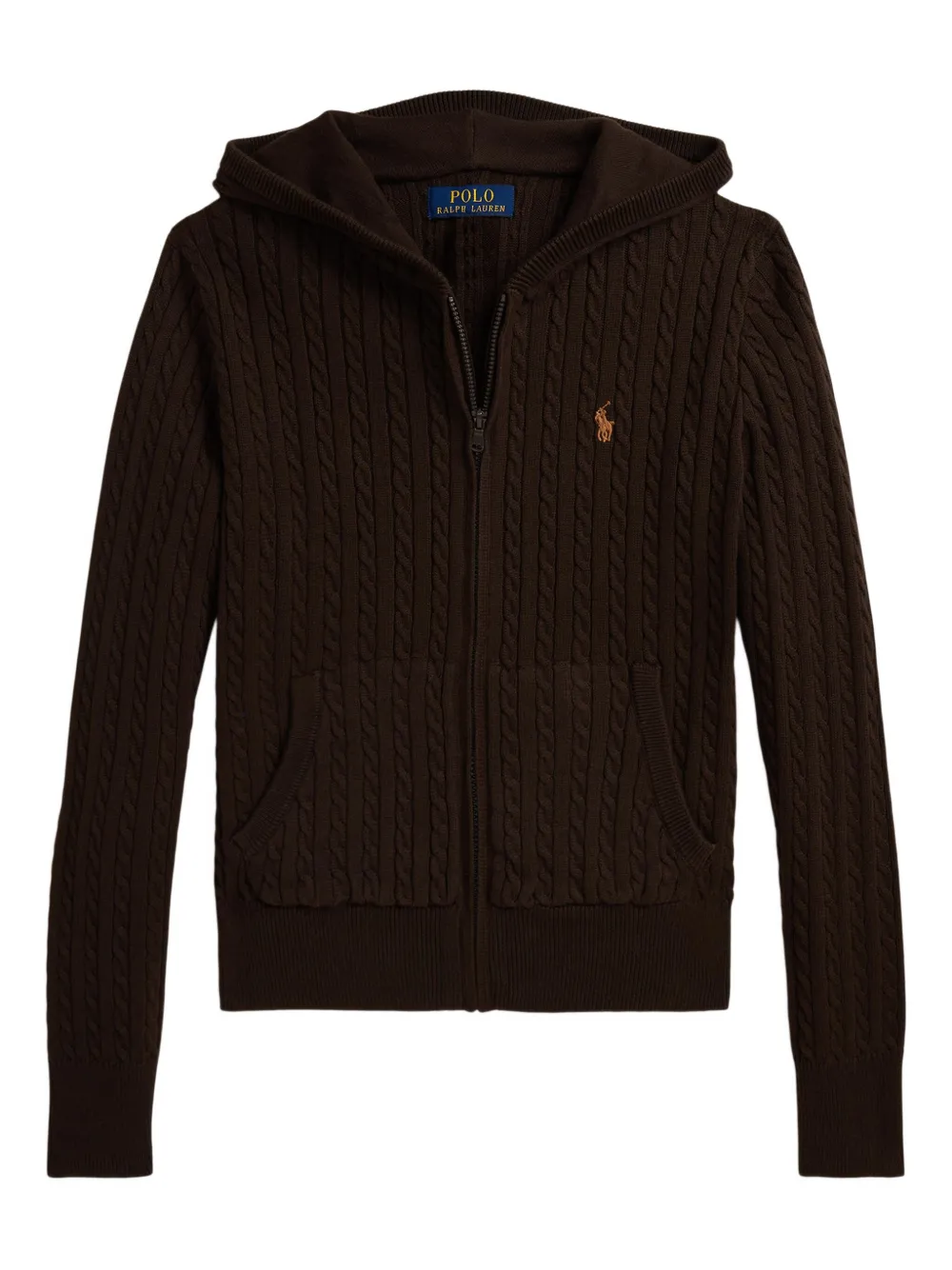 POLO RALPH LAUREN KIDS Kabelgebreid vest Bruin