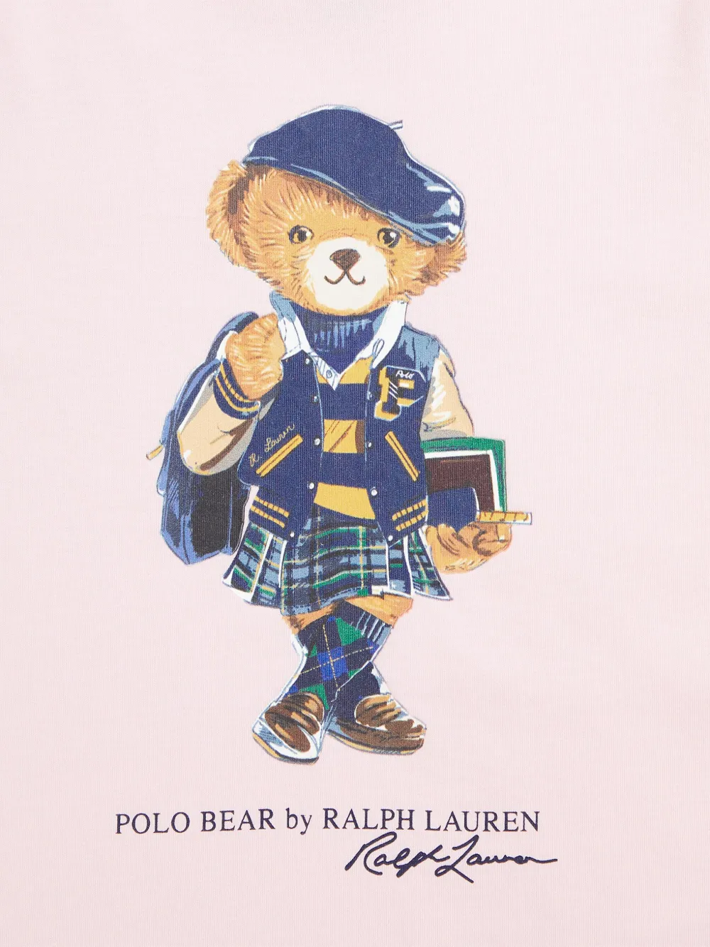 POLO RALPH LAUREN KIDS T-shirt met beerprint Roze