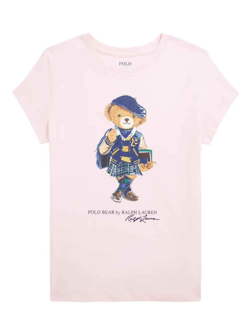 POLO RALPH LAUREN KIDS T-shirt met beerprint Roze