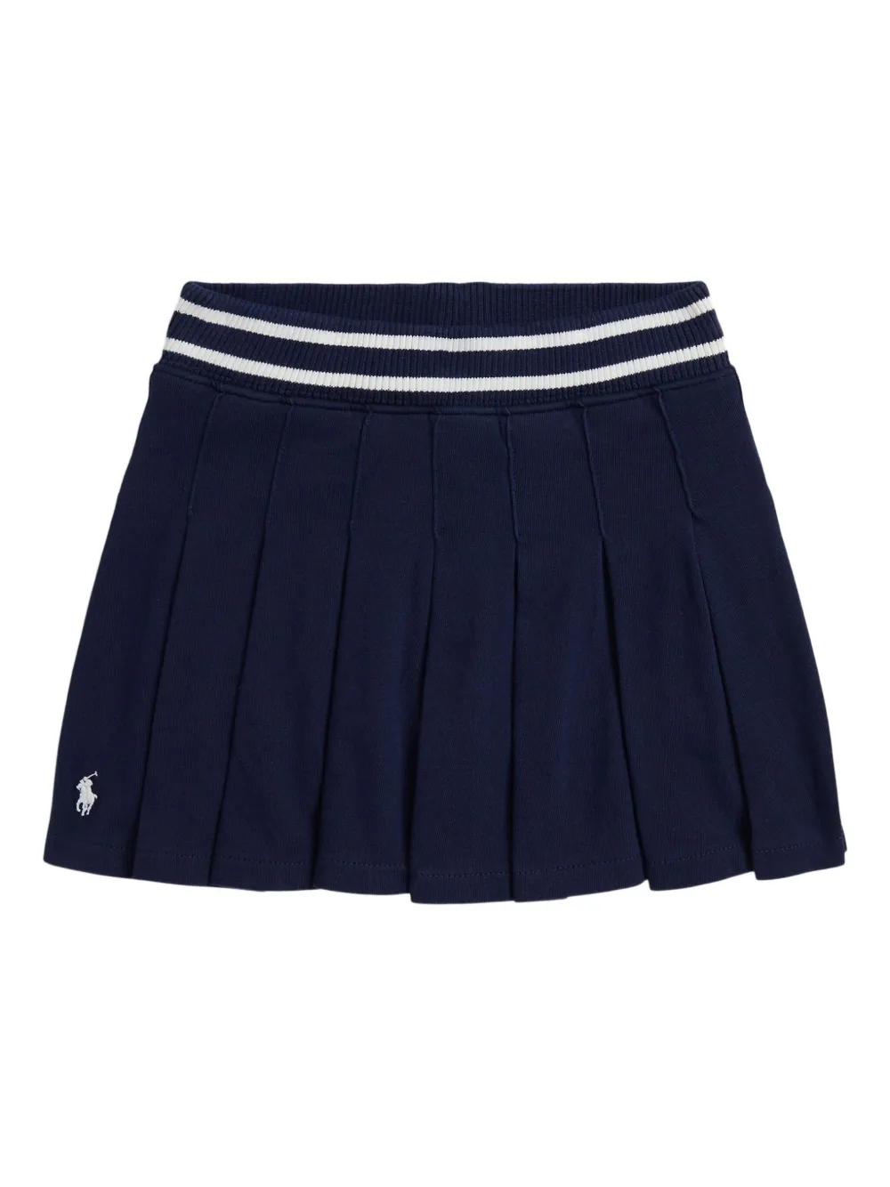POLO RALPH LAUREN KIDS Plooirok met geribbelde tailleband Blauw