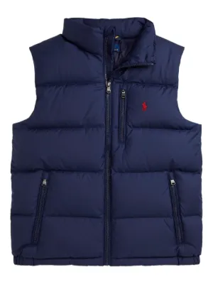 POLO RALPH LAUREN KIDS ジップアップ ダウンベスト | ブルー