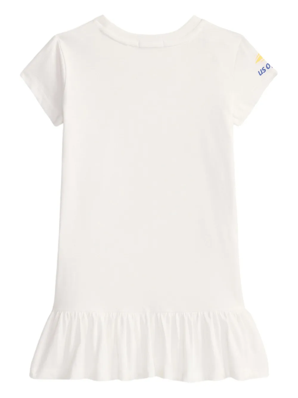 POLO RALPH LAUREN KIDS Katoenen jurk met logo Wit