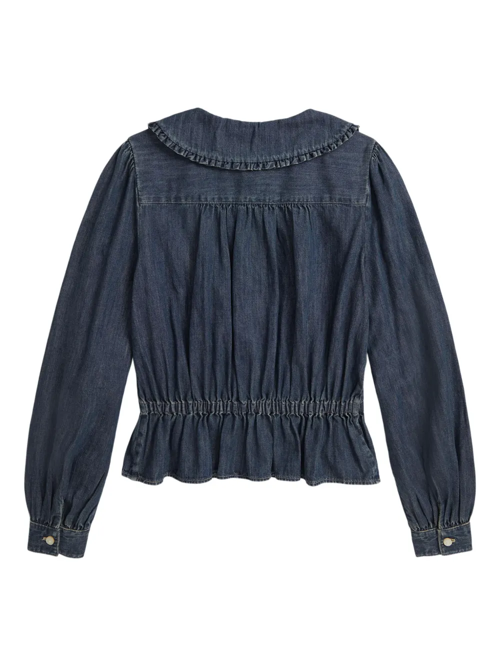 POLO RALPH LAUREN KIDS ruffled-collar denim blouse | Girls Blouses | Image 2