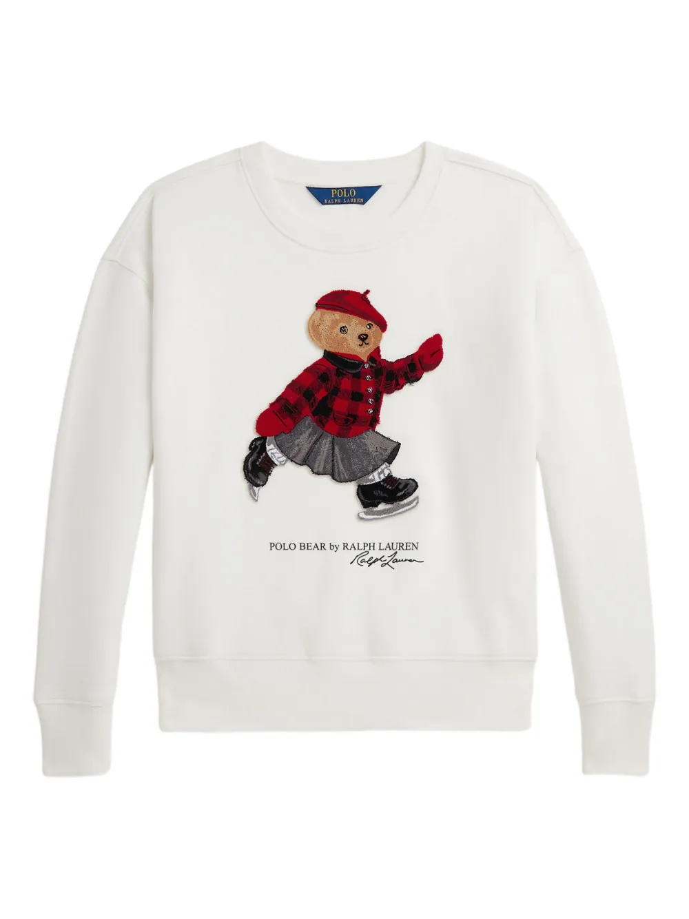 POLO RALPH LAUREN KIDS エンブロイダリー スウェットシャツ - ニュートラル POLO RALPH LAUREN KIDS エンブロイダリー スウェットシャツ - ニュートラル