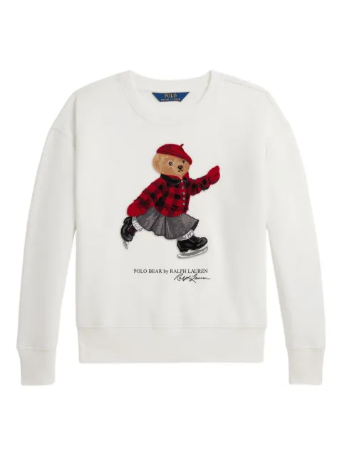 POLO RALPH LAUREN KIDS embroidered-bear sweatshirt