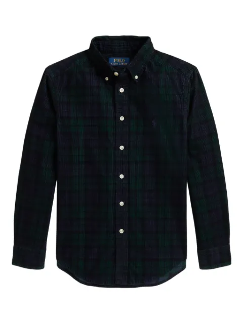 POLO RALPH LAUREN KIDS corduroy plaid shirt