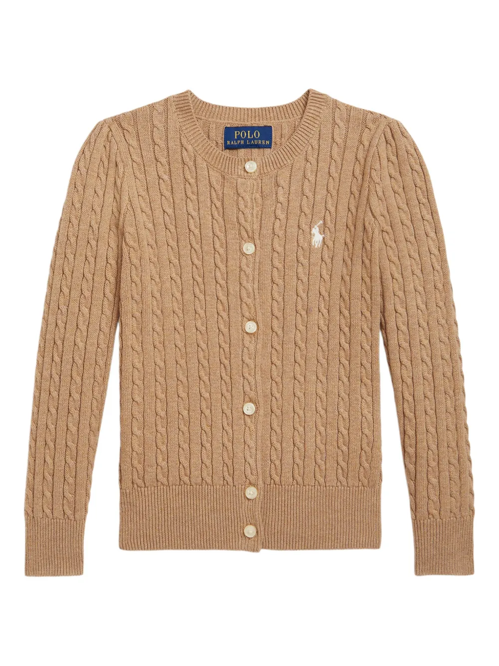 POLO RALPH LAUREN KIDS Kabelgebreid vest Beige