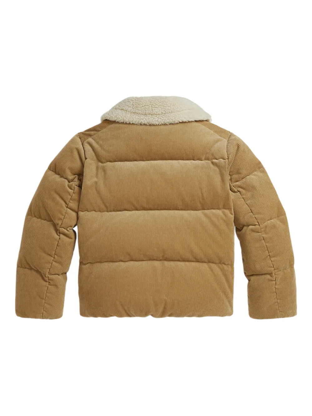 POLO RALPH LAUREN KIDS Ribfluwelen donsjack Bruin