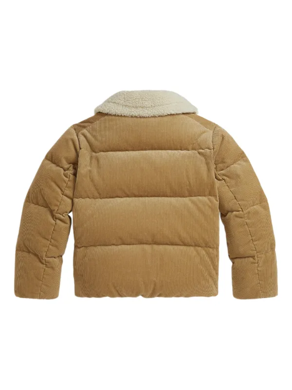 POLO RALPH LAUREN KIDS Corduroy Puffer Jacket Brown FARFETCH PH