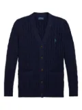 POLO RALPH LAUREN KIDS cable-knit button-down cardigan - Blue
