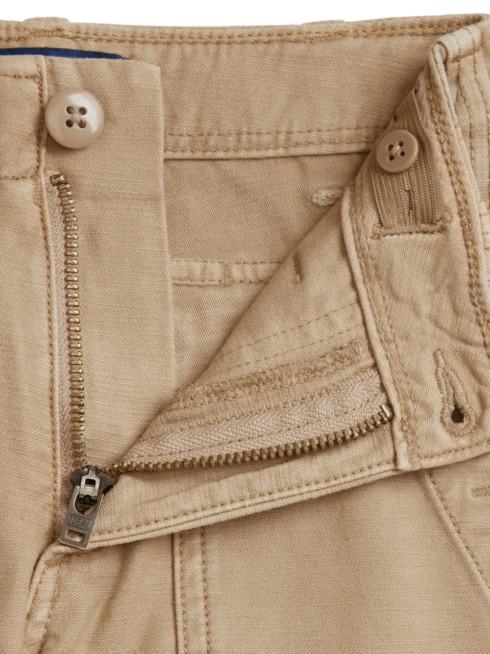 POLO RALPH LAUREN KIDS Katoenen broek met zakken met knopen Beige