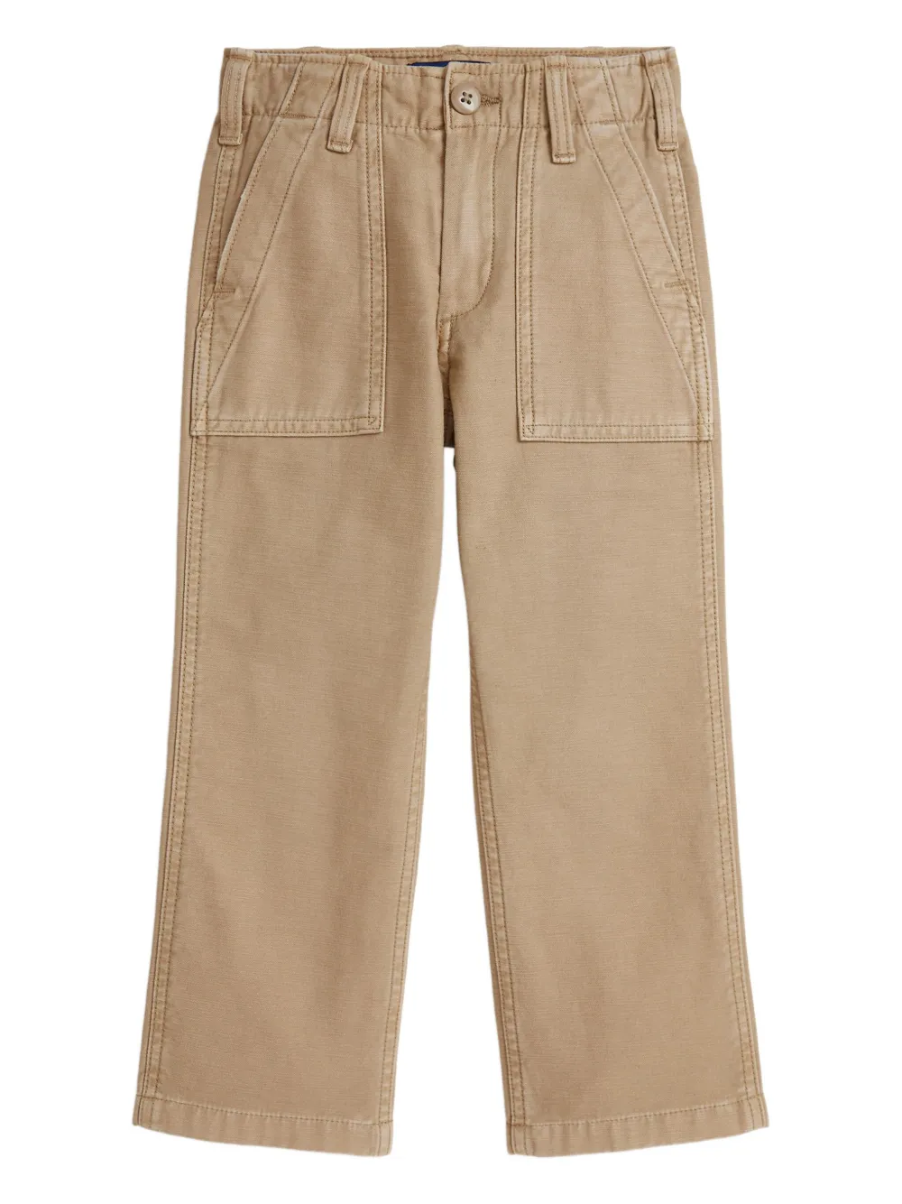 POLO RALPH LAUREN KIDS buttoned-pockets cotton pants | Neutrals | Image 1