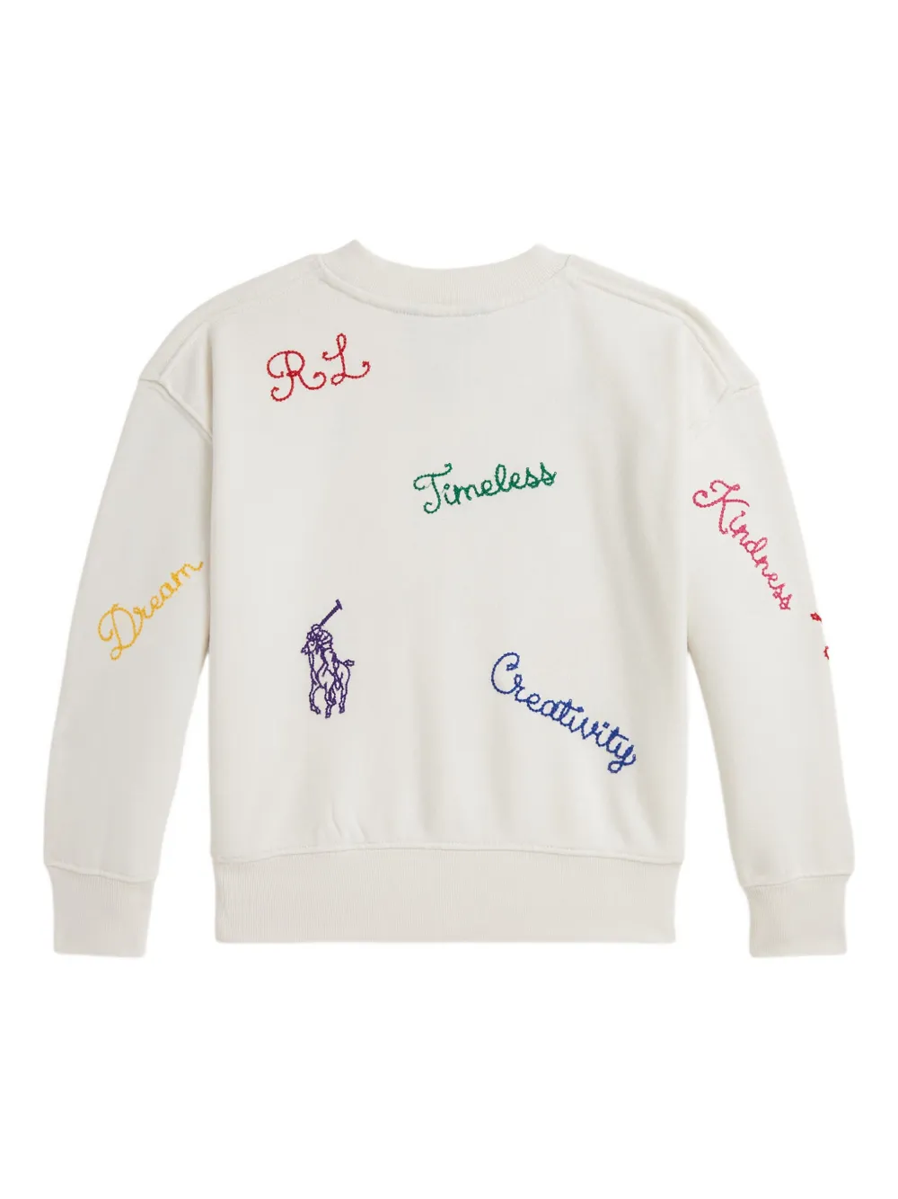 POLO RALPH LAUREN KIDS Sweater met geborduurde tekst Wit