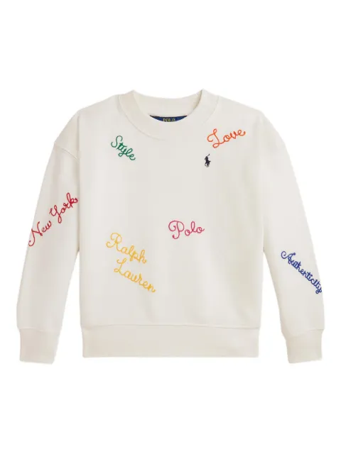 POLO RALPH LAUREN KIDS Sweatshirt mit Slogan-Stickerei