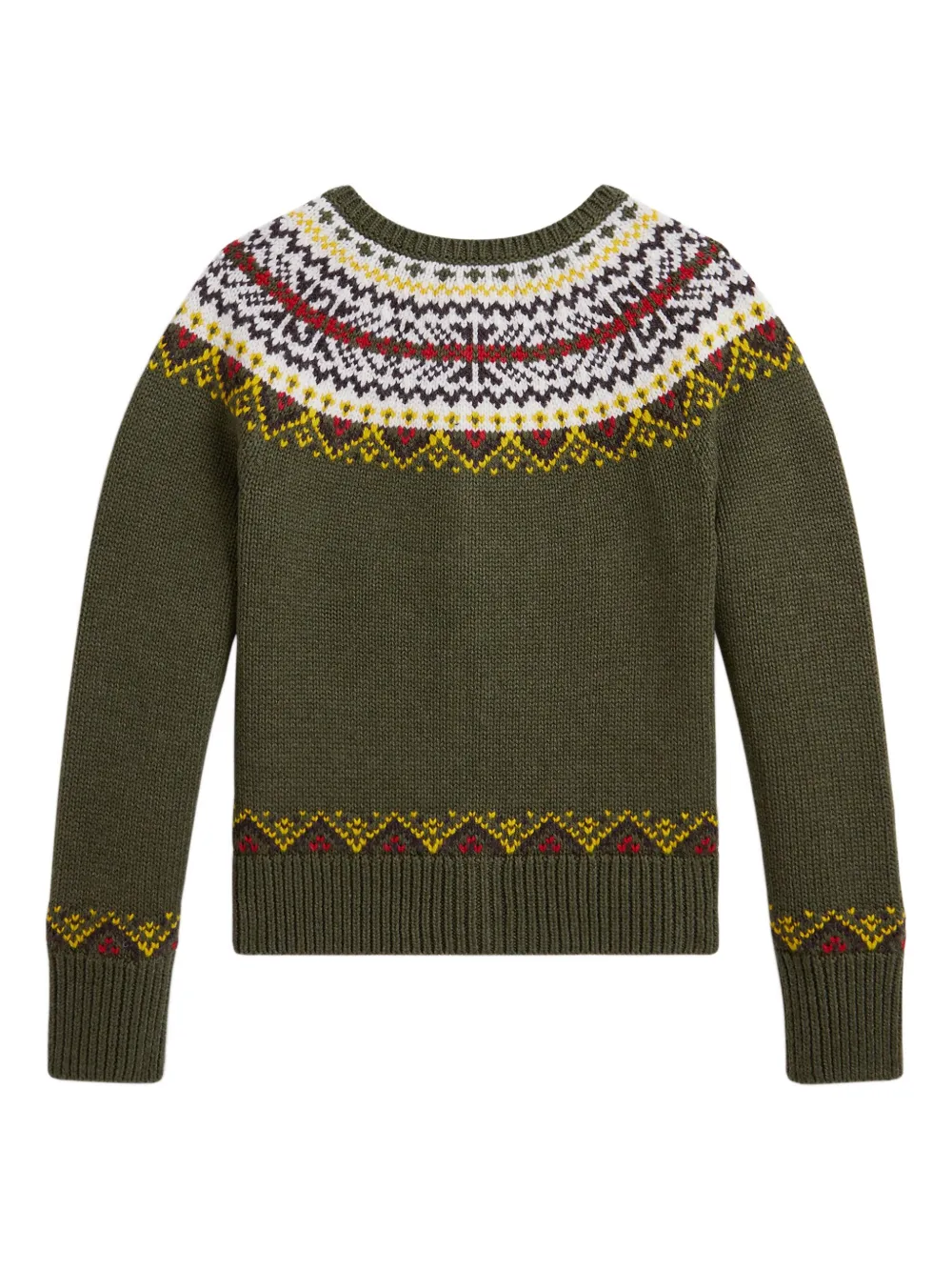 POLO RALPH LAUREN KIDS Fair-isle vest met lange mouwen Groen