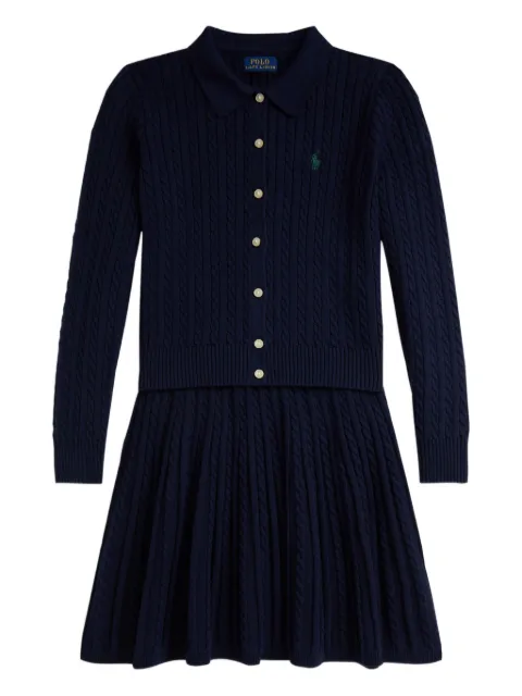 POLO RALPH LAUREN KIDS cable-knit polo dress