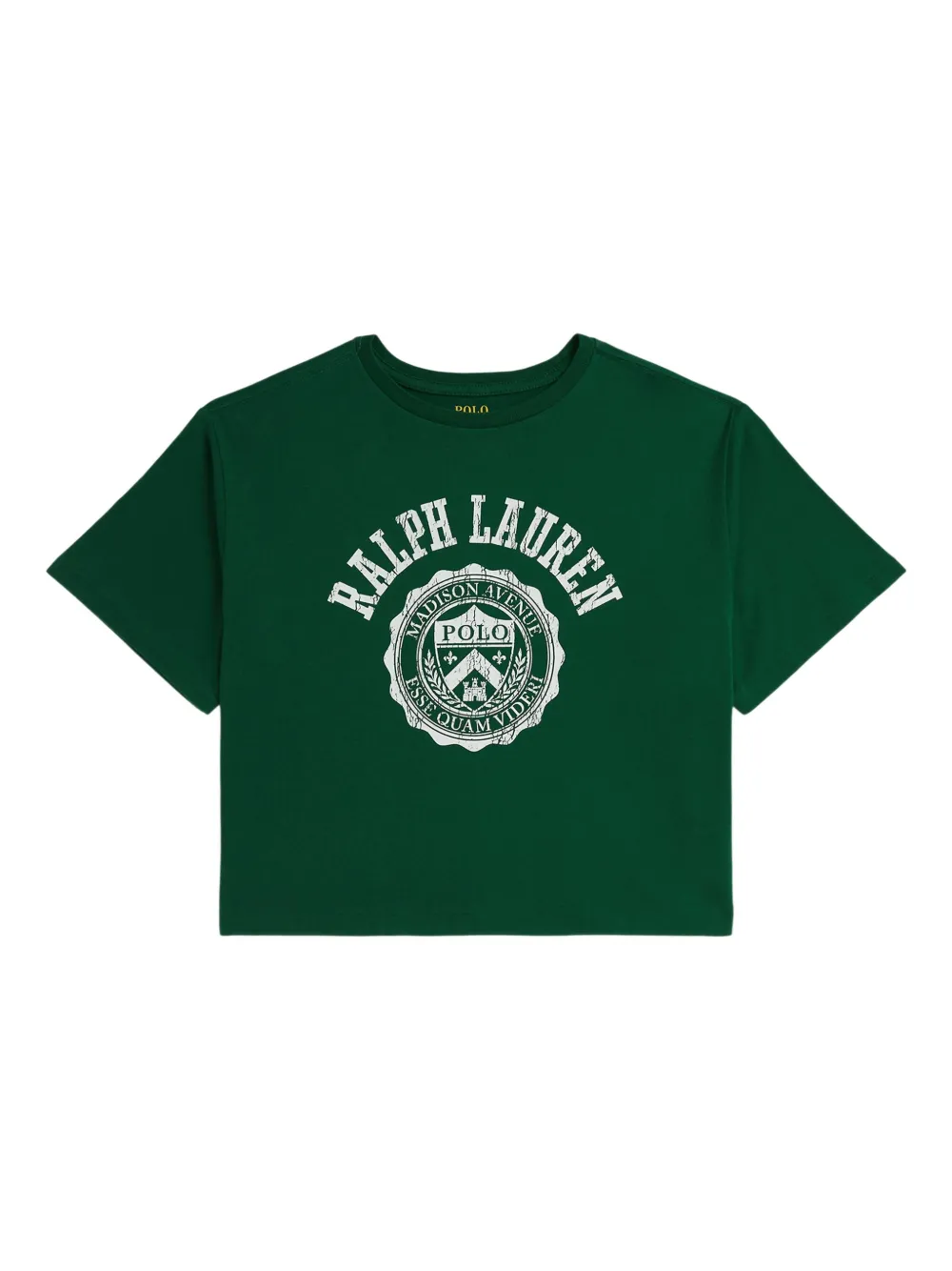 POLO RALPH LAUREN KIDS Cropped T-shirt met logoprint Groen
