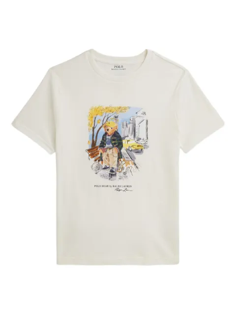POLO RALPH LAUREN KIDS Polo Bear print crew-neck T-shirt