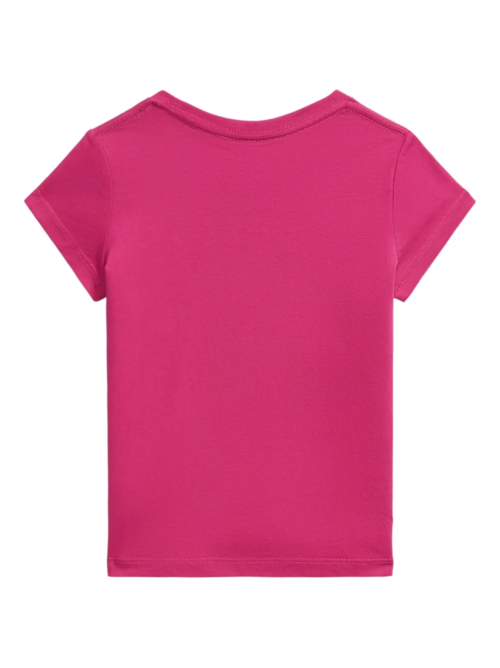 POLO RALPH LAUREN KIDS embroidered cotton T-shirt Roze